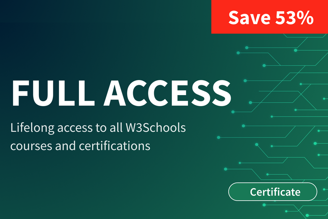 Chứng nhận toàn quyền truy cập của W3Schools